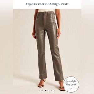 Abercrombie 90s straight leg leather pants